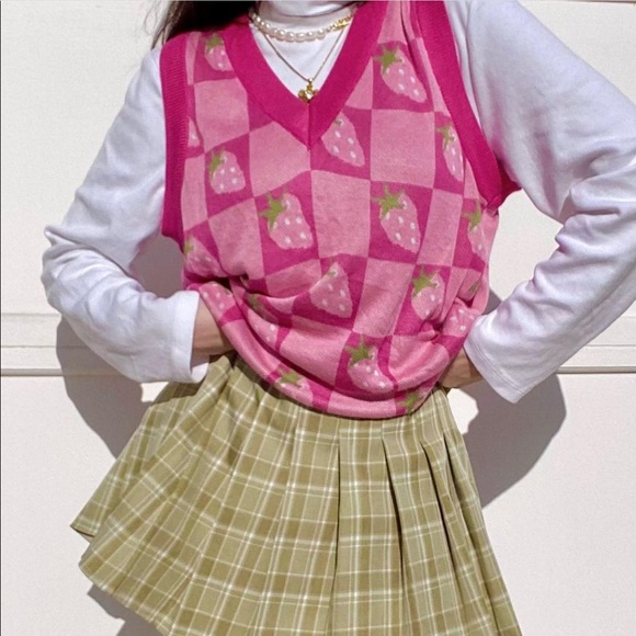 Strawberry Sweater Vest 